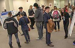 Students at research forum