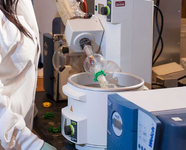 Lab equipment with tubes and wires