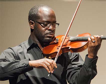 Person playing violin