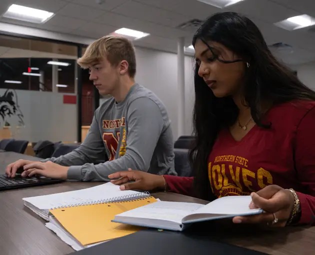 Students sitting in a classroom