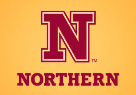 Northern's new logo, consisting of a large maroon letter "N" and the word "Northern" along the bottom of a gold background
