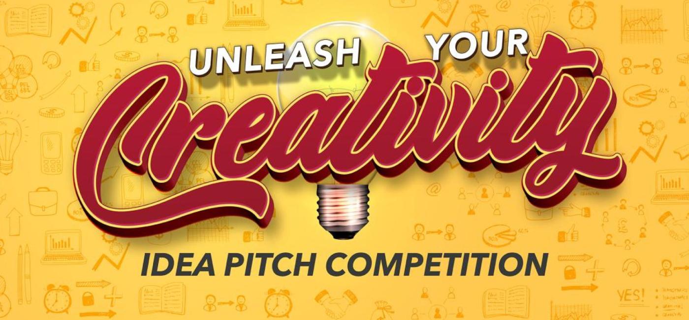 Unleash your creativity Idea pitch competition logo