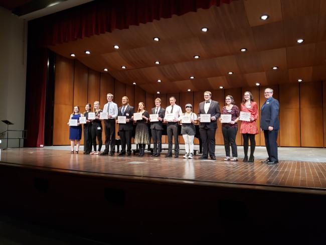 Student winners of 2020 NSU Young Artist Competition
